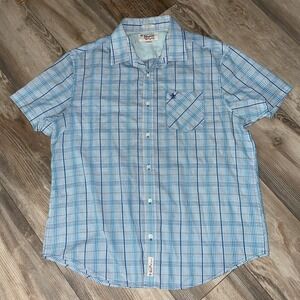 Penguin MunsingWear Dress Shirt Classic Fit Plaid‎ Button Up Mens XL